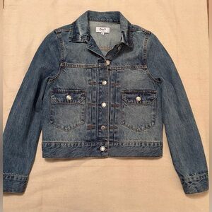 Oat New York Cropped Blue Denim Jacket XS